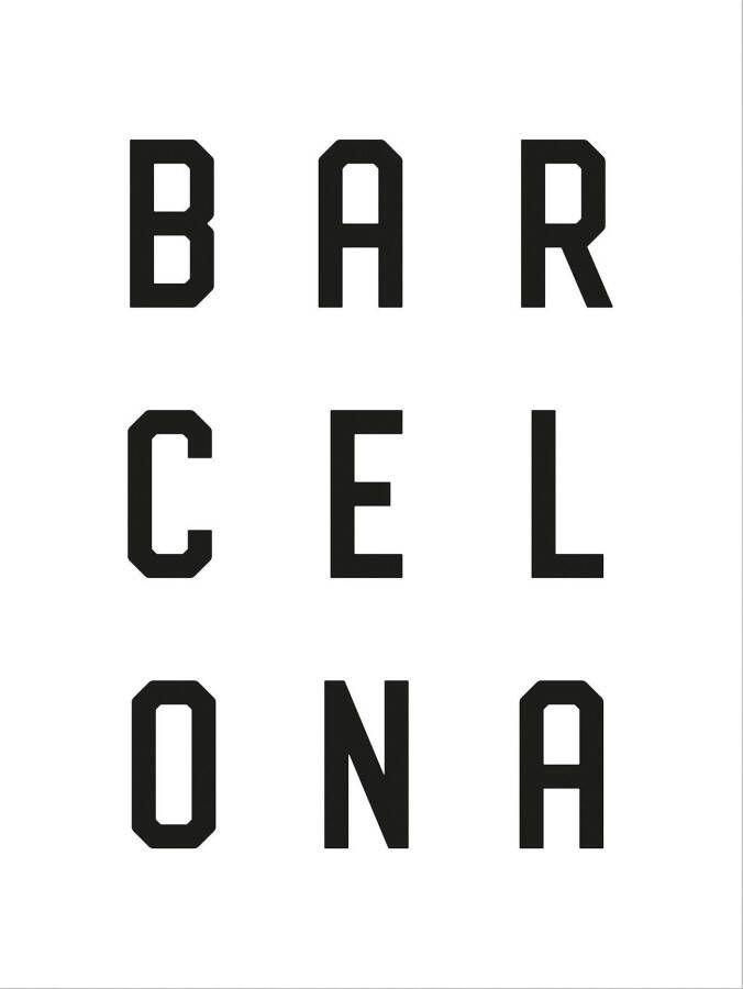Wall-Art Poster Typografie Barcelona