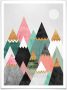 Wall-Art Poster Veelkleurige bergen (1 stuk) - Thumbnail 1