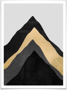 Wall-Art Poster Vier bergen (1 stuk)
