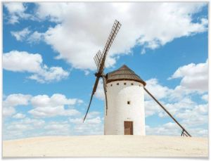 Wall-Art Poster Windmolen Don Quijote Spanje Poster artprint wandposter (1 stuk)