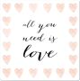 Wall-Art Print op glas Confetti & cream All you need is love - Thumbnail 1
