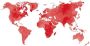 Wall-Art Wandfolie 5 fotolijstje wereldkaart rood (1 stuk) - Thumbnail 1