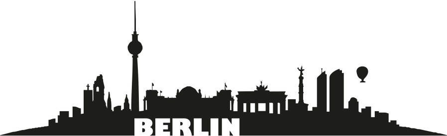 Wall-Art Wandfolie Berlijn Skyline zelfklevend verwijderbaar