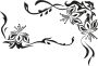 Wall-Art Wandfolie Bloemenornament zelfklevend verwijderbaar - Thumbnail 1