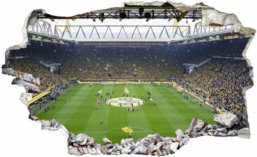 Wall-Art Wandfolie BVB Fan Choreo Borussia Dortmund zelfklevend verwijderbaar