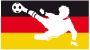 Wall-Art Wandfolie Duitsland vlag + voetballer (1 stuk) - Thumbnail 1