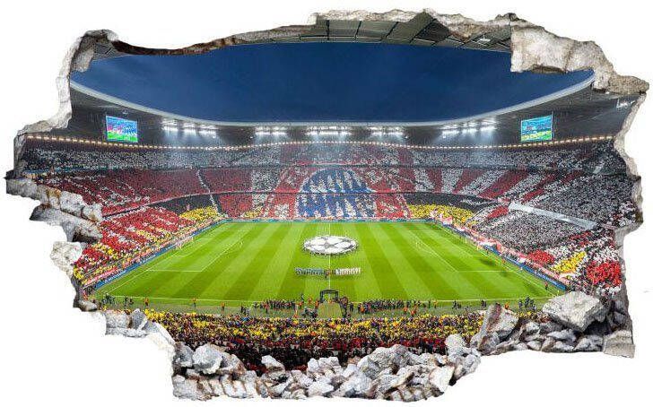 Wall-Art Wandfolie FCB stadion steeds verder zelfklevend verwijderbaar (1 stuk)
