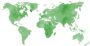 Wall-Art Wandfolie Groene wereldkaart fotolijstje (1 stuk) - Thumbnail 1