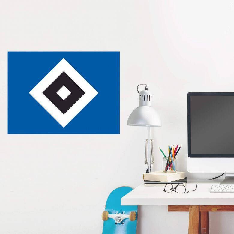 Wall-Art Wandfolie Hamburger SV logo HSV zelfklevend verwijderbaar (1 stuk)