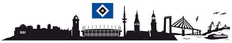 Wall-Art Wandfolie Hamburger SV skyline logo Hsv