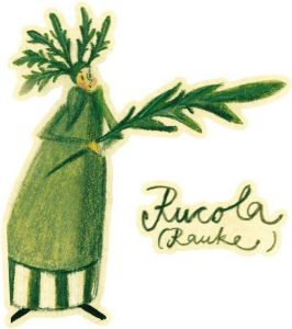 Wall-Art Wandfolie Kruidenvrouw keuken rucola (1 stuk)