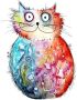 Wall-Art Wandfolie Levensvreugd Happy Cat zelfklevend verwijderbaar (1 stuk) - Thumbnail 1