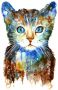 Wall-Art Wandfolie Levensvreugd kleine kat (1 stuk) - Thumbnail 1
