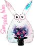 Wall-Art Wandfolie Magisch konijn zelfklevend verwijderbaar - Thumbnail 1