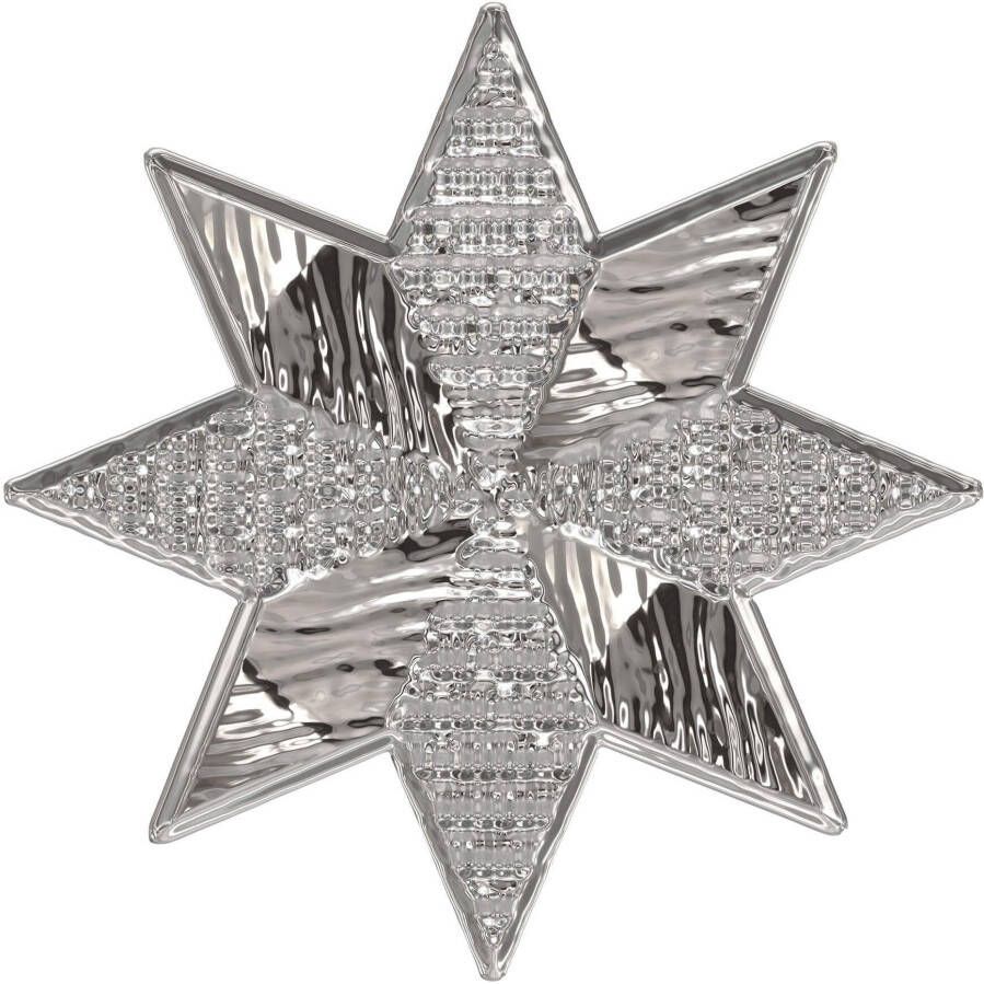 Wall-Art Wandfolie Metallic star silver zelfklevend verwijderbaar