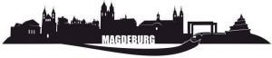 Wall-Art Wandfolie Stad skyline Maagdenburg 120 cm (1 stuk)
