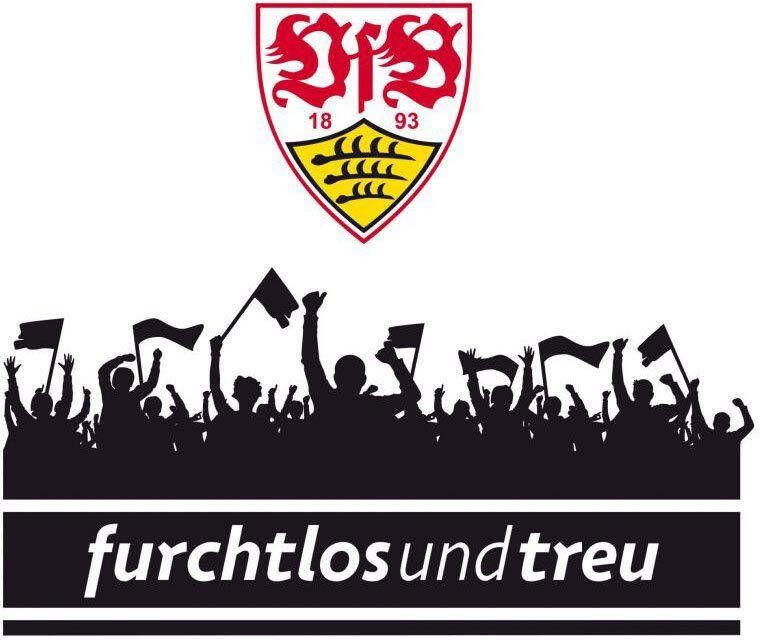 Wall-Art Wandfolie VfB Stuttgart fans met logo (1 stuk)