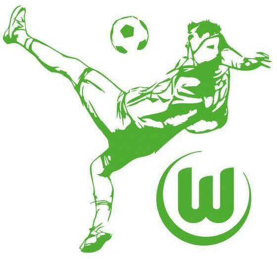 Wall-Art Wandfolie VfL Wolfsburg voetbalspeler (1 stuk)