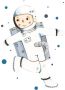 Wall-Art Wandfolie Vliegende astronaut jongen (1 stuk) - Thumbnail 1