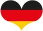 Wall-Art Wandfolie Voetbal Duitsland hart zelfklevend verwijderbaar (1 stuk) - Thumbnail 1