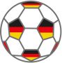Wall-Art Wandfolie Voetbal + Duitsland vlaggen (1 stuk) - Thumbnail 1