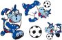 Wall-Art Wandfolie Voetbal HSV kleine mascotte set (1 stuk) - Thumbnail 1