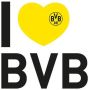Wall-Art Wandfolie Voetbal I love Borussia Dortmund (1 stuk) - Thumbnail 1