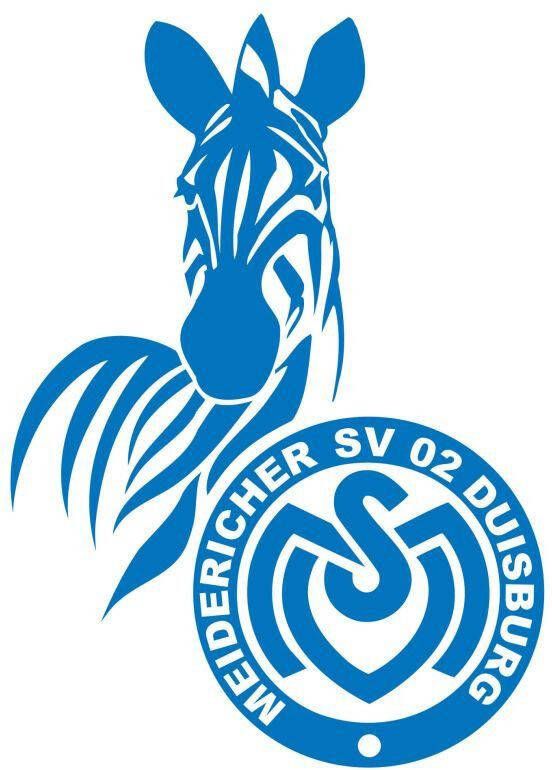 Wall-Art Wandfolie Voetbal MSV Duisburg logo zelfklevend verwijderbaar