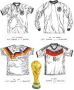 Wall-Art Wandfolie Voetbal tricots Duitsland zelfklevend verwijderbaar (1 stuk) - Thumbnail 1