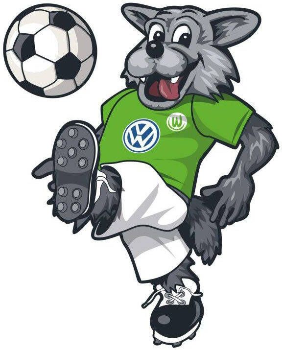 Wall-Art Wandfolie Voetbal VfL Wolfsburg Wölfi (1 stuk)