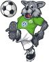 Wall-Art Wandfolie Voetbal VfL Wolfsburg Wölfi (1 stuk) - Thumbnail 1