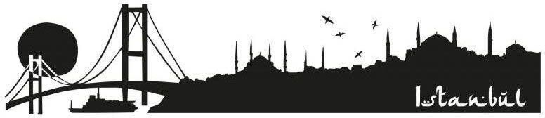 Wall-Art Wandfolie XXL stad skyline Istanbul 120 cm (1 stuk)