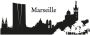 Wall-Art Wandfolie XXL stad skyline Marseille 120 cm (1 stuk) - Thumbnail 1