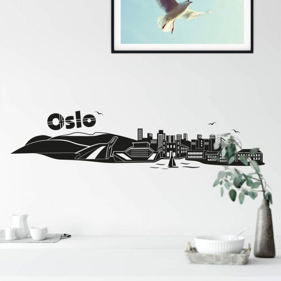 Wall-Art Wandfolie XXL stad skyline Oslo 100 cm (1 stuk)