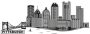 Wall-Art Wandfolie XXL stad skyline Pittsburgh 120 cm (1 stuk) - Thumbnail 1