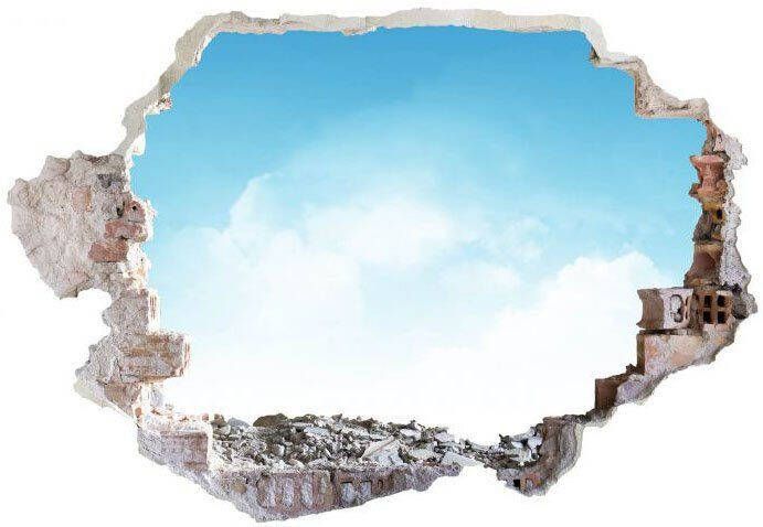 Wall-Art Wandfolie Zomer muursticker hemel zelfklevend verwijderbaar (1 stuk)