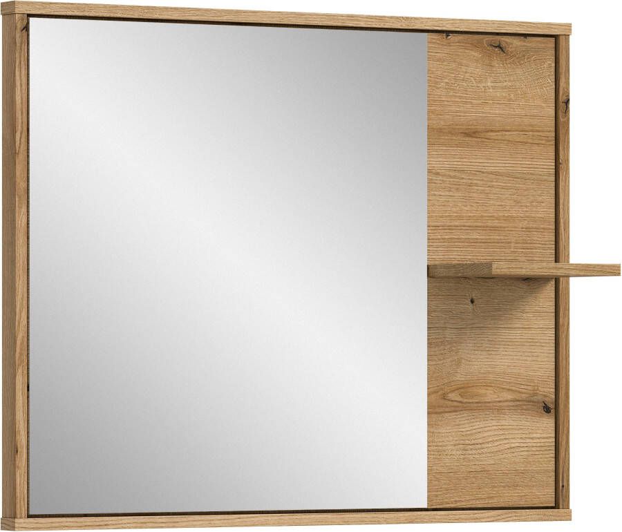 Welltime Spiegel Kayu breedte 84 cm 1 opbergvlak Badspiegel badkamermeubels badkamer bad badkamer spiegel