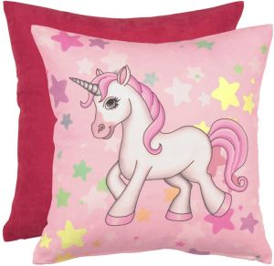 WILLKOMMEN ZUHAUSE by ALBANI GROUP Sierkussen Unicorn Kussenhoes (1 stuk)