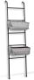 Zeller Present Decoratieve plank Ladder-rek m. 2 manden metaal zwart grijs (1 stuk) - Thumbnail 1