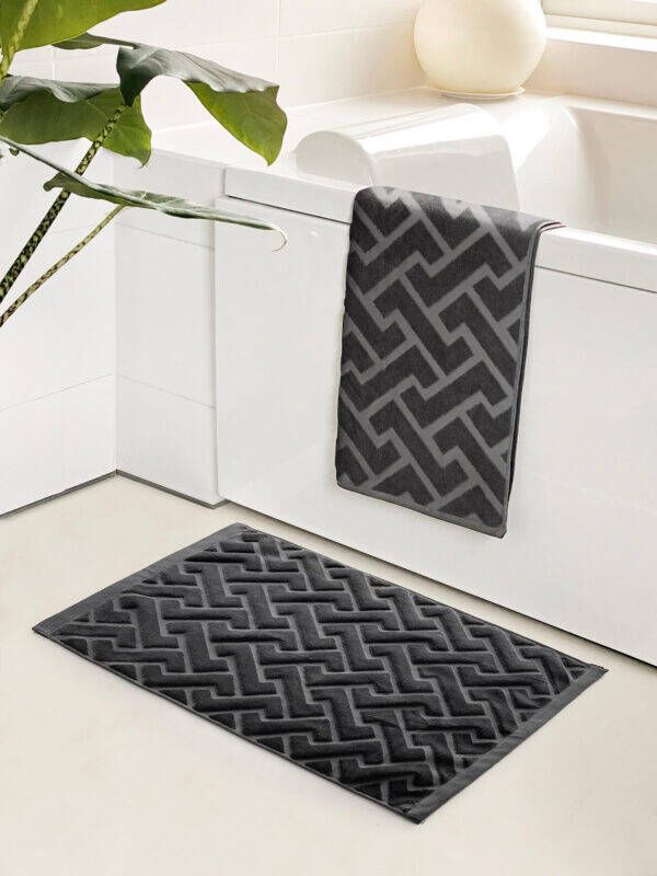 Sizland Dezign Badmat Belmond Katoen Antraciet