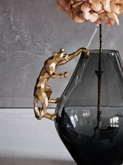 Sizland Dezign Vaas decoratie metaal vaas decoratie Hanging Jaguar vaas decoratie goud