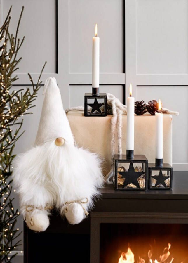 Sizland Dezign Kerstknuffel Santa Papa Noel Stof Wit