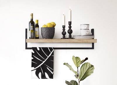 Sizland Dezign Keukendoek Monzterra Katoen Zwart & Wit