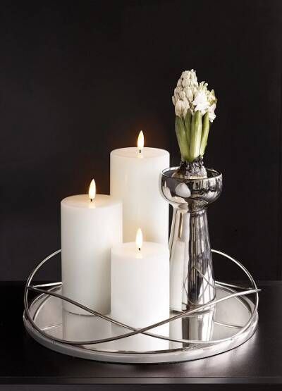 Sizland Dezign Kunstkaars Led Wax & Kunststof Wit Groot