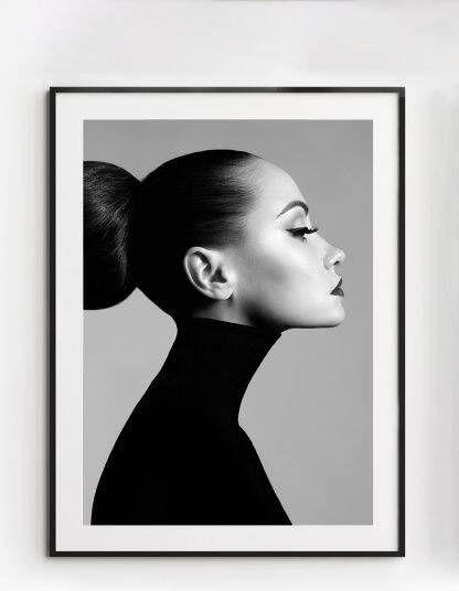 Sizland Dezign Poster Angelina Gedrukt papier Zwart & Wit 30×40 cm