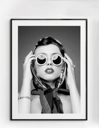 Sizland Dezign Poster Maya Gedrukt papier Zwart & Wit 30x40 cm