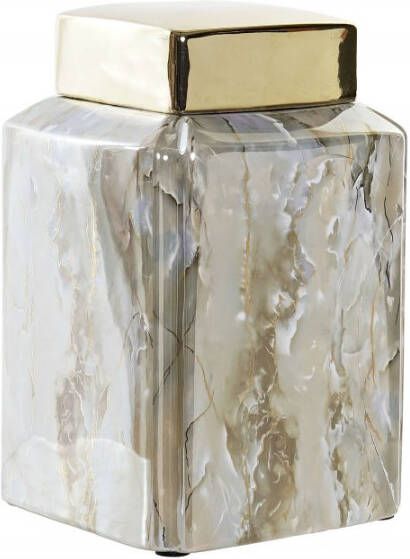 Sizland Dezign Pot Royal Annabel Keramiek Bruin Goud & Wit Klein