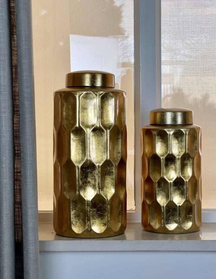 Sizland Dezign Pot keramiek pot Royal Gold klein pot goud