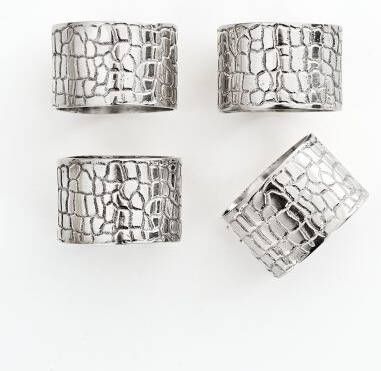 Sizland Dezign Servetringen Crocco Metaal Zilver