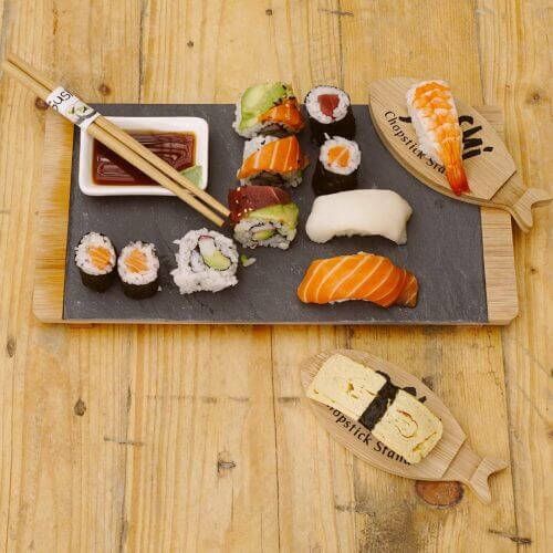 Sizland Dezign Servies Tokio Sushi Bamboe hout Zwart & Natural